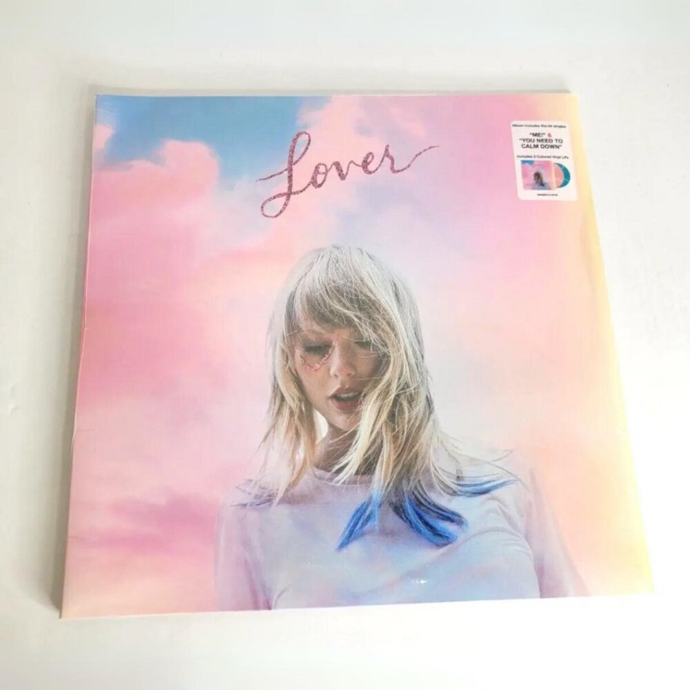 TAYLOR SWIFT LOVER 2019 Limited Edition LP - Pink/Blue Vinyl - SEALED NEW - Picture 2 of 3